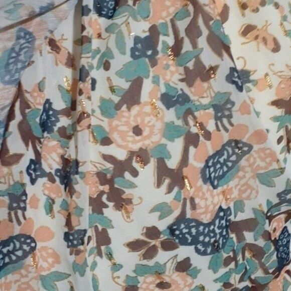 ULLA JOHNSON  Gardenia Delphine Floral Tiered Ruffled Dress Boho Party Size 2 - Picture 10 of 14